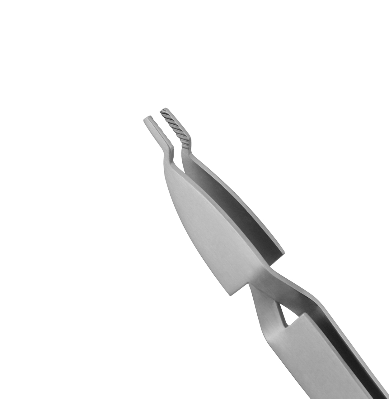 a close up of a pair of tweezers on a white background