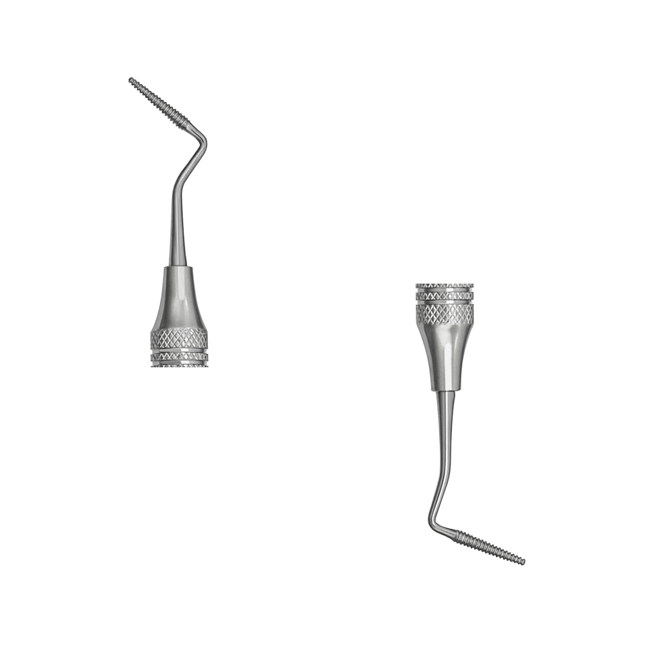 a pair of dental instruments on a white background