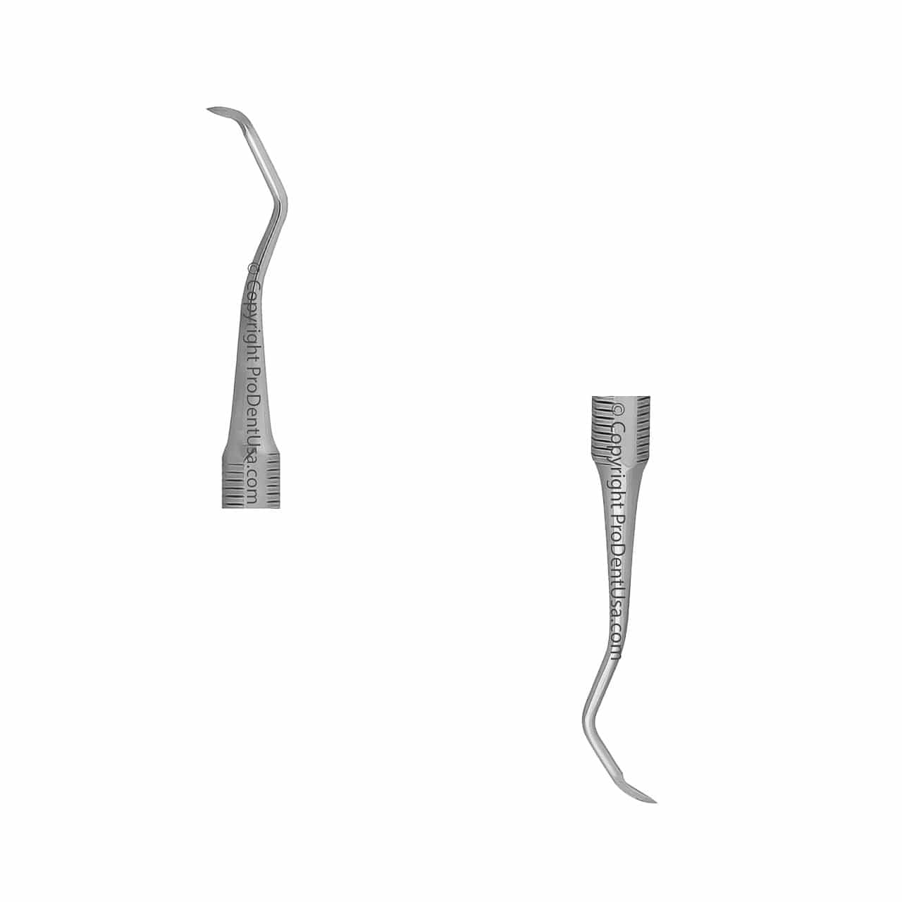 a pair of dental instruments on a white background .