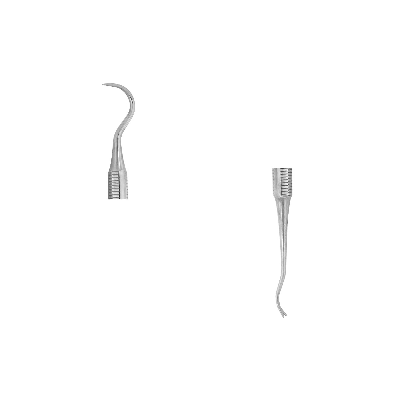 large scaler and ligature director curved tip for dental instruments