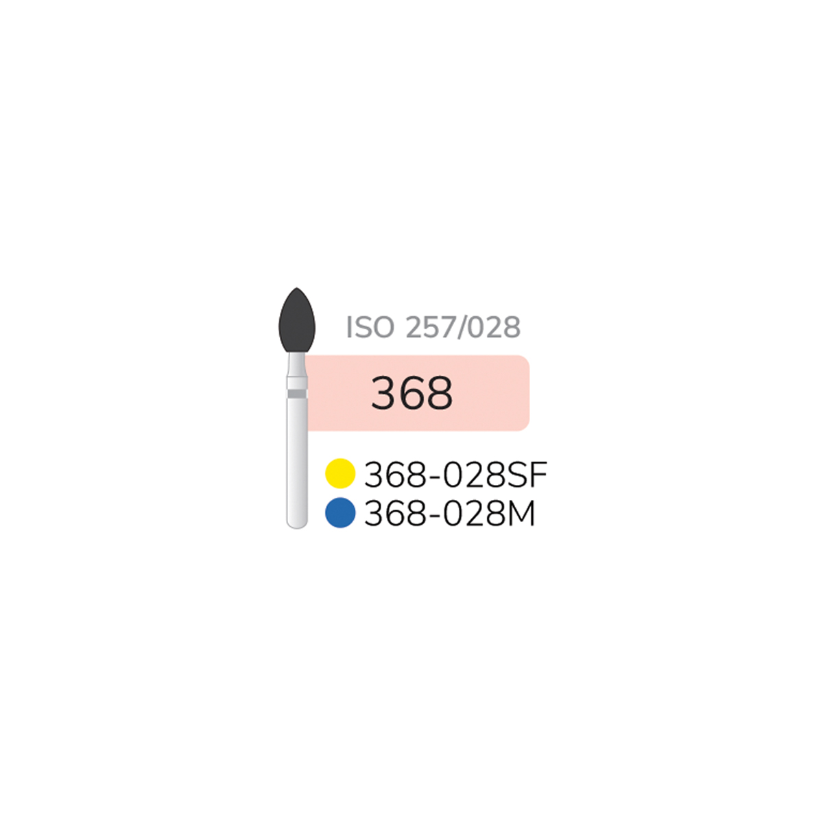 football-368-2.8mm-head-diamond-bur-K2-dental